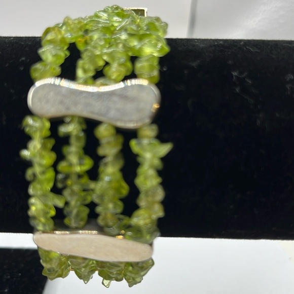 DTR JAY KING 925 Silver Vintage Peridot Multi-Strand Chain Bracelet size 7.5 - Picture 9 of 11